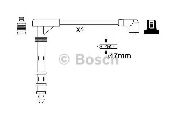 BOSCH 0 986 357 261 Ignition Cable Kit